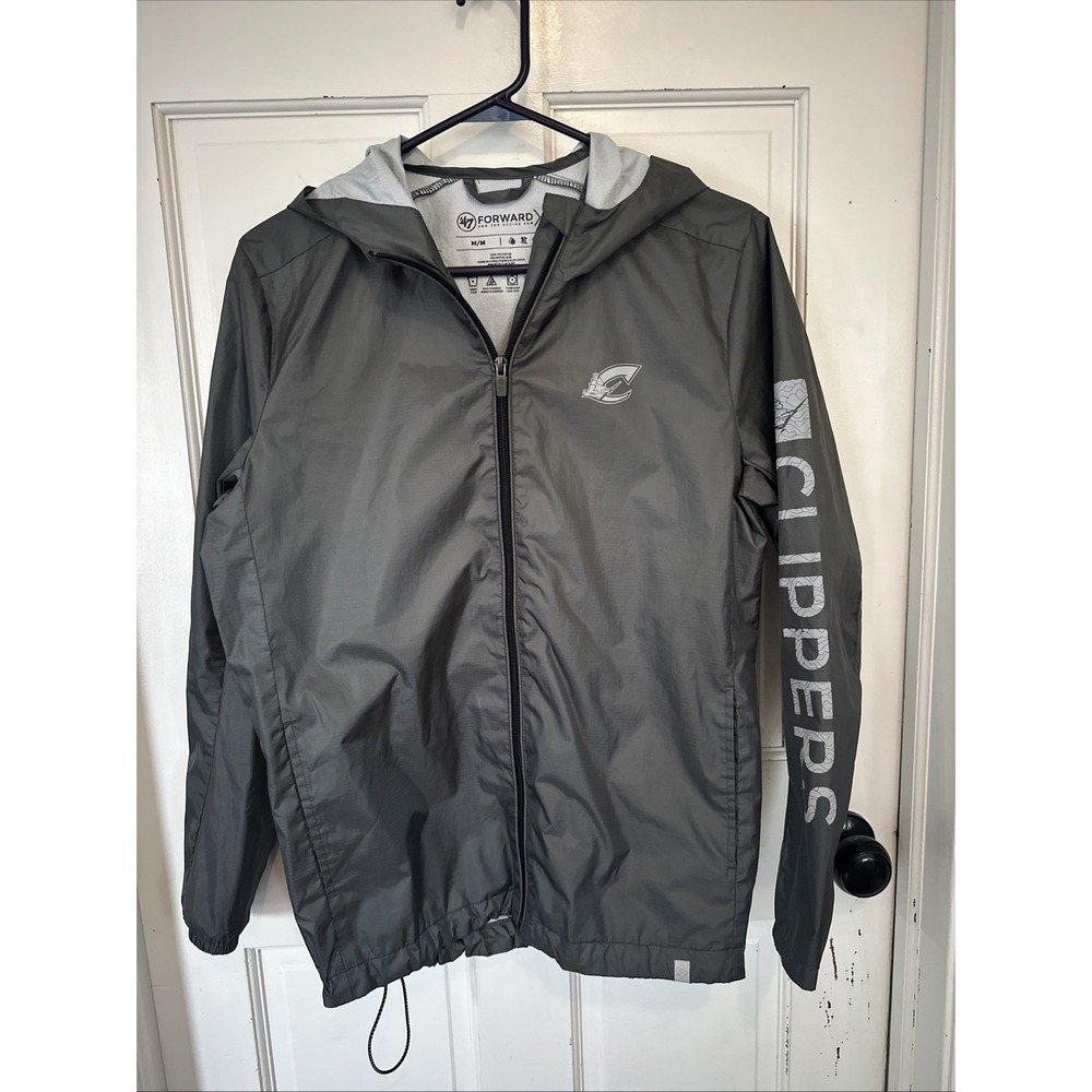 47‎ Forward  Columbus Clippers Baseball React Jacket Gray Size Medium